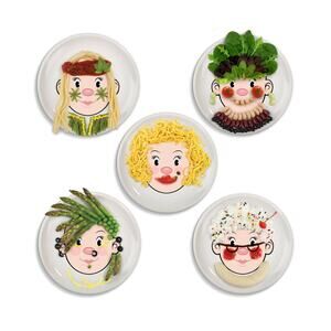Mr Fred children’s food Face Plate Mr & Ms setof3 Jason Amendola feeding therapy